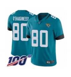 Men's Jacksonville Jaguars #80 James O'Shaughnessy Teal Green Alternate Vapor Untouchable Limited Player 100th Season Football Jersey
