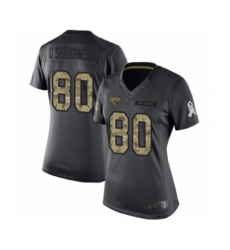 Women's Jacksonville Jaguars #80 James O'Shaughnessy Limited Black 2016 Salute to Service Football Jersey