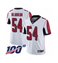 Men's Atlanta Falcons #54 Foye Oluokun White Vapor Untouchable Limited Player 100th Season Football Jersey