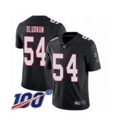 Youth Atlanta Falcons #54 Foye Oluokun Black Alternate Vapor Untouchable Limited Player 100th Season Football Jersey