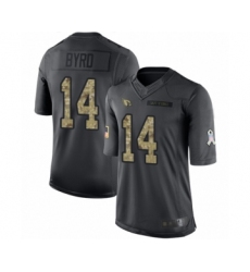 Men's Arizona Cardinals #14 Damiere Byrd Limited Black 2016 Salute to Service Football Jersey