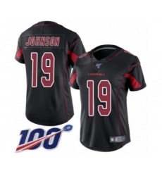 Women's Arizona Cardinals #19 KeeSean Johnson Limited Black Rush Vapor Untouchable 100th Season Football Jersey