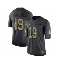 Youth Arizona Cardinals #19 KeeSean Johnson Limited Black 2016 Salute to Service Football Jersey