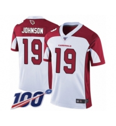 Youth Arizona Cardinals #19 KeeSean Johnson White Vapor Untouchable Limited Player 100th Season Football Jersey