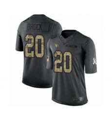 Men's Arizona Cardinals #20 Tramaine Brock Limited Black 2016 Salute to Service Football Jersey