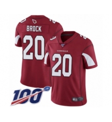 Youth Arizona Cardinals #20 Tramaine Brock Red Team Color Vapor Untouchable Limited Player 100th Season Football Jersey