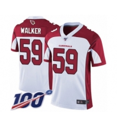Youth Arizona Cardinals #59 Joe Walker White Vapor Untouchable Limited Player 100th Season Football Jersey