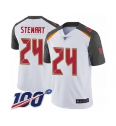 Youth Tampa Bay Buccaneers #24 Darian Stewart White Vapor Untouchable Limited Player 100th Season Football Jersey