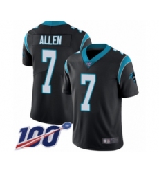 Men's Carolina Panthers #7 Kyle Allen Black Team Color Vapor Untouchable Limited Player 100th Season Football Jersey