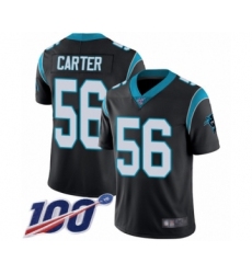 Youth Carolina Panthers #56 Jermaine Carter Black Team Color Vapor Untouchable Limited Player 100th Season Football Jersey