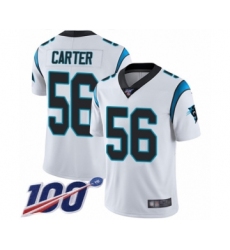 Youth Carolina Panthers #56 Jermaine Carter White Vapor Untouchable Limited Player 100th Season Football Jersey