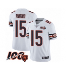 Men's Chicago Bears #15 Eddy Pineiro White Vapor Untouchable Limited Player 100th Season Football Jersey