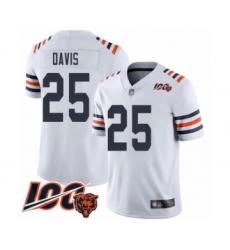 Youth Chicago Bears #25 Mike Davis White 100th Season Limited Football Jersey