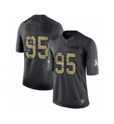 Men's Chicago Bears #95 Roy Robertson-Harris Limited Black 2016 Salute to Service Football Jersey