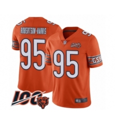 Men's Chicago Bears #95 Roy Robertson-Harris Orange Alternate 100th Season Limited Football Jersey