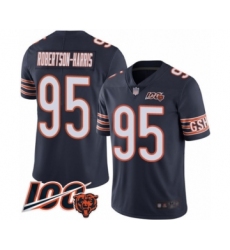 Youth Chicago Bears #95 Roy Robertson-Harris Navy Blue Team Color 100th Season Limited Football Jersey
