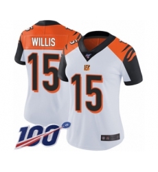 Women's Cincinnati Bengals #15 Damion Willis White Vapor Untouchable Limited Player 100th Season Football Jersey