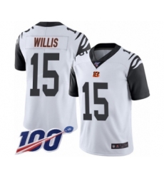 Youth Cincinnati Bengals #15 Damion Willis Limited White Rush Vapor Untouchable 100th Season Football Jersey