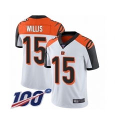 Youth Cincinnati Bengals #15 Damion Willis White Vapor Untouchable Limited Player 100th Season Football Jersey