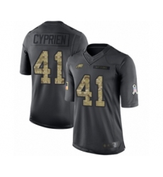 Youth Philadelphia Eagles #41 Johnathan Cyprien Limited Black 2016 Salute to Service Football Jersey