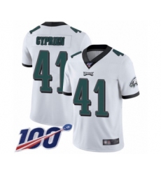Youth Philadelphia Eagles #41 Johnathan Cyprien White Vapor Untouchable Limited Player 100th Season Football Jersey