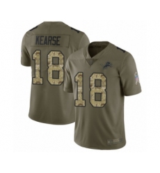 Youth Detroit Lions #18 Jermaine Kearse Limited Olive Camo Salute to Service Football Jersey