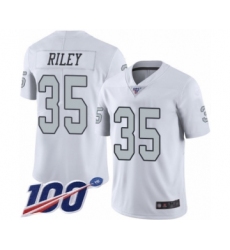 Men's Oakland Raiders #35 Curtis Riley Limited White Rush Vapor Untouchable 100th Season Football Jersey
