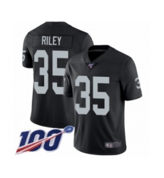 Youth Oakland Raiders #35 Curtis Riley Black Team Color Vapor Untouchable Limited Player 100th Season Football Jersey