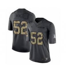 Youth Houston Texans #52 Barkevious Mingo Limited Black 2016 Salute to Service Football Jersey
