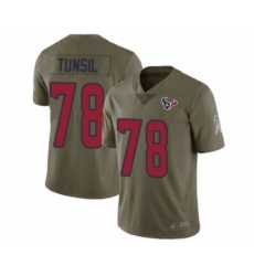 Men's Houston Texans #78 Laremy Tunsil Limited Olive 2017 Salute to Service Football Jersey