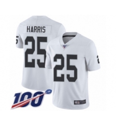 Youth Oakland Raiders #25 Erik Harris White Vapor Untouchable Limited Player 100th Season Football Jersey