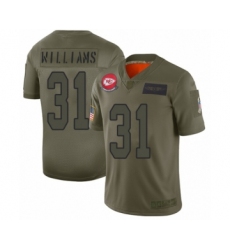 Women's Kansas City Chiefs #31 Darrel Williams Limited Camo 2019 Salute to Service Football Jersey