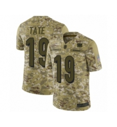 Men's Cincinnati Bengals #19 Auden Tate Limited Camo 2018 Salute to Service Football Jersey