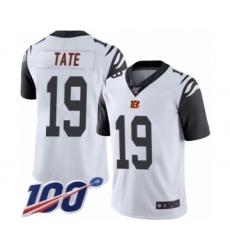 Men's Cincinnati Bengals #19 Auden Tate Limited White Rush Vapor Untouchable 100th Season Football Jersey