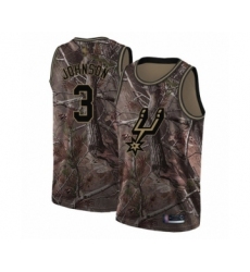 Men's San Antonio Spurs #3 Keldon Johnson Swingman Camo Realtree Collection Basketball Jersey