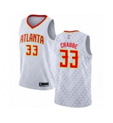 Men's Atlanta Hawks #33 Allen Crabbe Authentic White Basketball Jersey - Association Edition