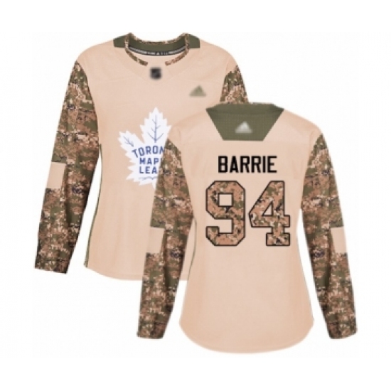Women's Toronto Maple Leafs 94 Tyson Barrie Authentic Camo Veterans