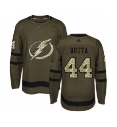 Men's Tampa Bay Lightning #44 Jan Rutta Authentic Green Salute to Service Hockey Jersey