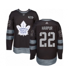 Men's Toronto Maple Leafs #22 Ben Harpur Authentic Black 1917-2017 100th Anniversary Hockey Jersey