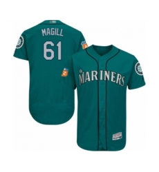 Men's Seattle Mariners #61 Matt Magill Teal Green Alternate Flex Base Authentic Collection Baseball Player Jersey