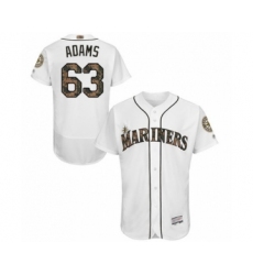 Men's Seattle Mariners #63 Austin Adams Authentic White 2016 Memorial Day Fashion Flex Base Baseball Player Jersey