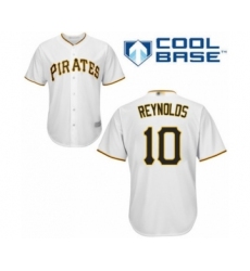 Youth Pittsburgh Pirates #10 Bryan Reynolds Authentic White Home Cool Base Baseball Player Jersey