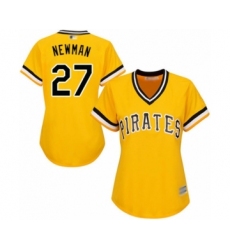 Women's Pittsburgh Pirates #27 Kevin Newman Authentic Gold Alternate Cool Base Baseball Player Jersey