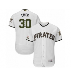 Men's Pittsburgh Pirates #30 Kyle Crick White Alternate Authentic Collection Flex Base Baseball Player Jersey