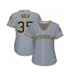 Women's Pittsburgh Pirates #35 Keone Kela Authentic Grey Road Cool Base Baseball Player Jersey