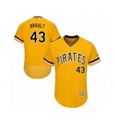 Men's Pittsburgh Pirates #43 Steven Brault Gold Alternate Flex Base Authentic Collection Baseball Player Jersey