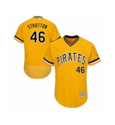 Men's Pittsburgh Pirates #46 Chris Stratton Gold Alternate Flex Base Authentic Collection Baseball Player Jersey