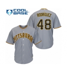 Youth Pittsburgh Pirates #48 Richard Rodriguez Authentic Grey Road Cool Base Baseball Player Jersey