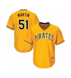 Youth Pittsburgh Pirates #51 Jason Martin Authentic Gold Alternate Cool Base Baseball Player Jersey