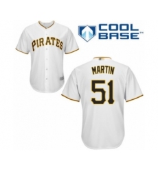 Youth Pittsburgh Pirates #51 Jason Martin Authentic White Home Cool Base Baseball Player Jersey
